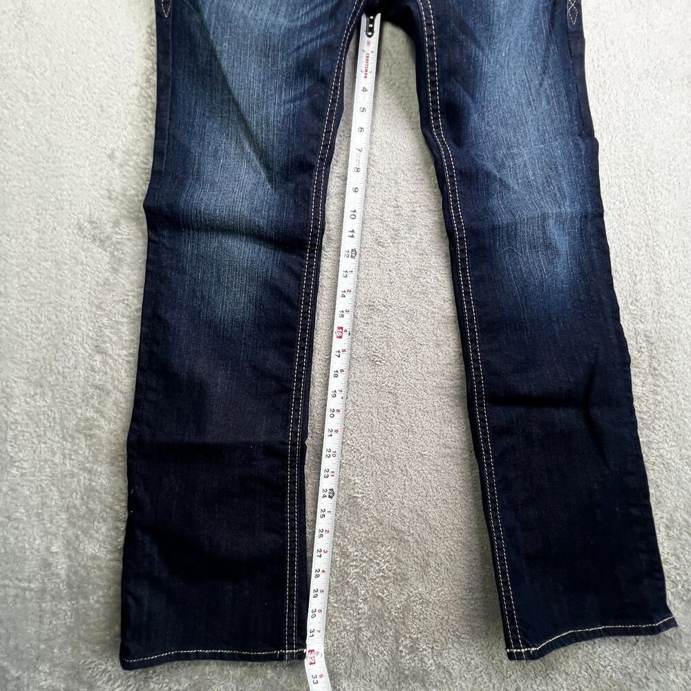 Rock Revival Sasha Jeans Womens 32 Blue Denim Stretch Curvy Fit Bootcut Leg - Picture 7 of 9